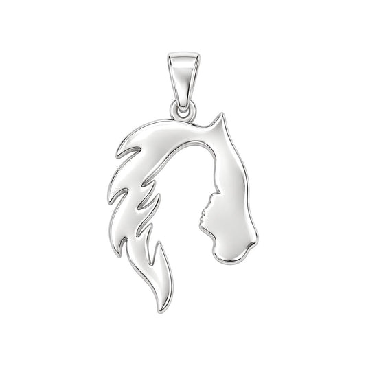 Shared Soul Horse Charm Bracelet – Personalized Horse Mom Gift – silver charm, front view