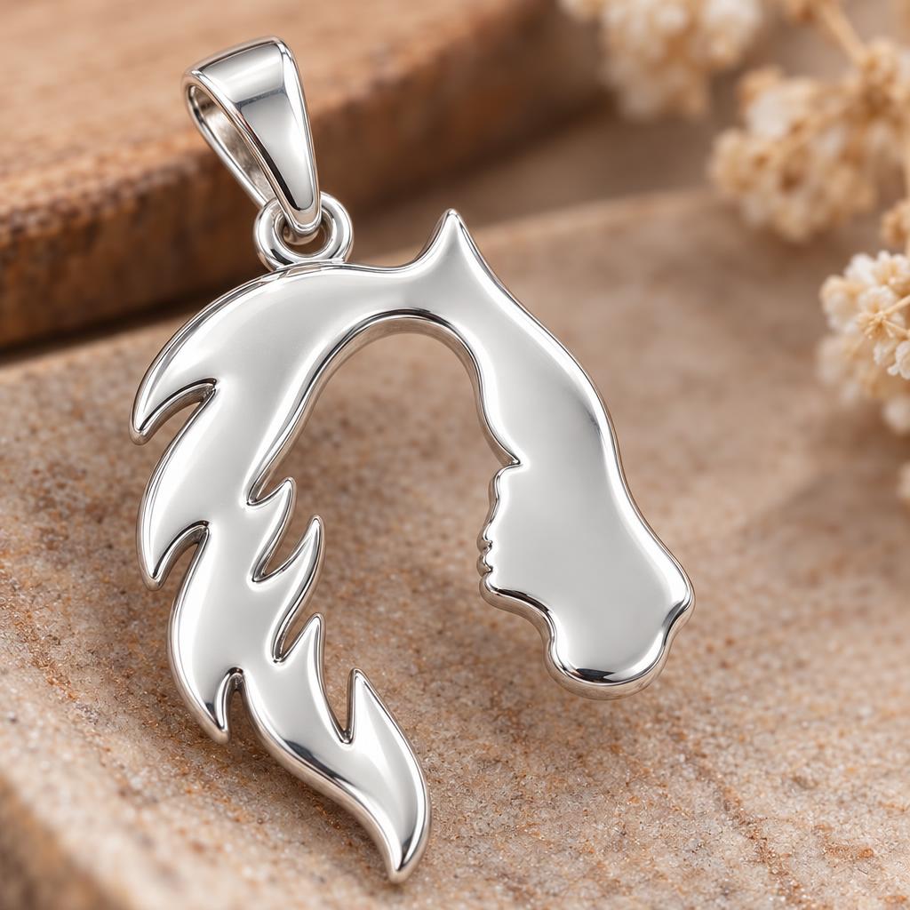 Shared Soul Horse Charm Bracelet – Personalized Horse Mom Gift – macro detail of the charm