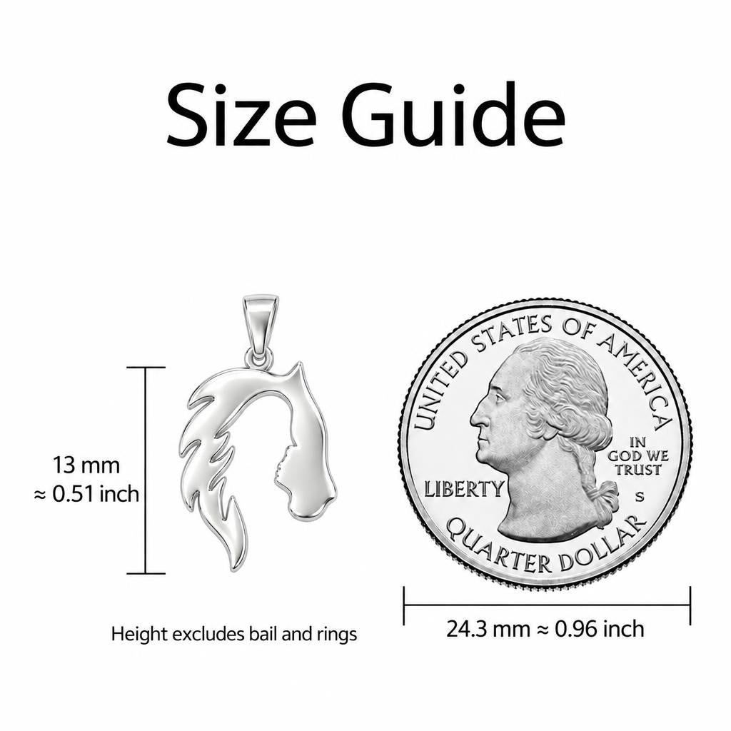 Shared Soul Horse Charm Bracelet – Personalized Horse Mom Gift – size guide, 13 mm charm next to a quarter