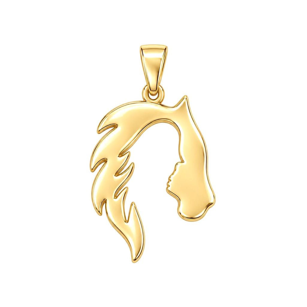 Shared Soul Horse Charm Bracelet – Personalized Horse Mom Gift – 18K gold charm, front view