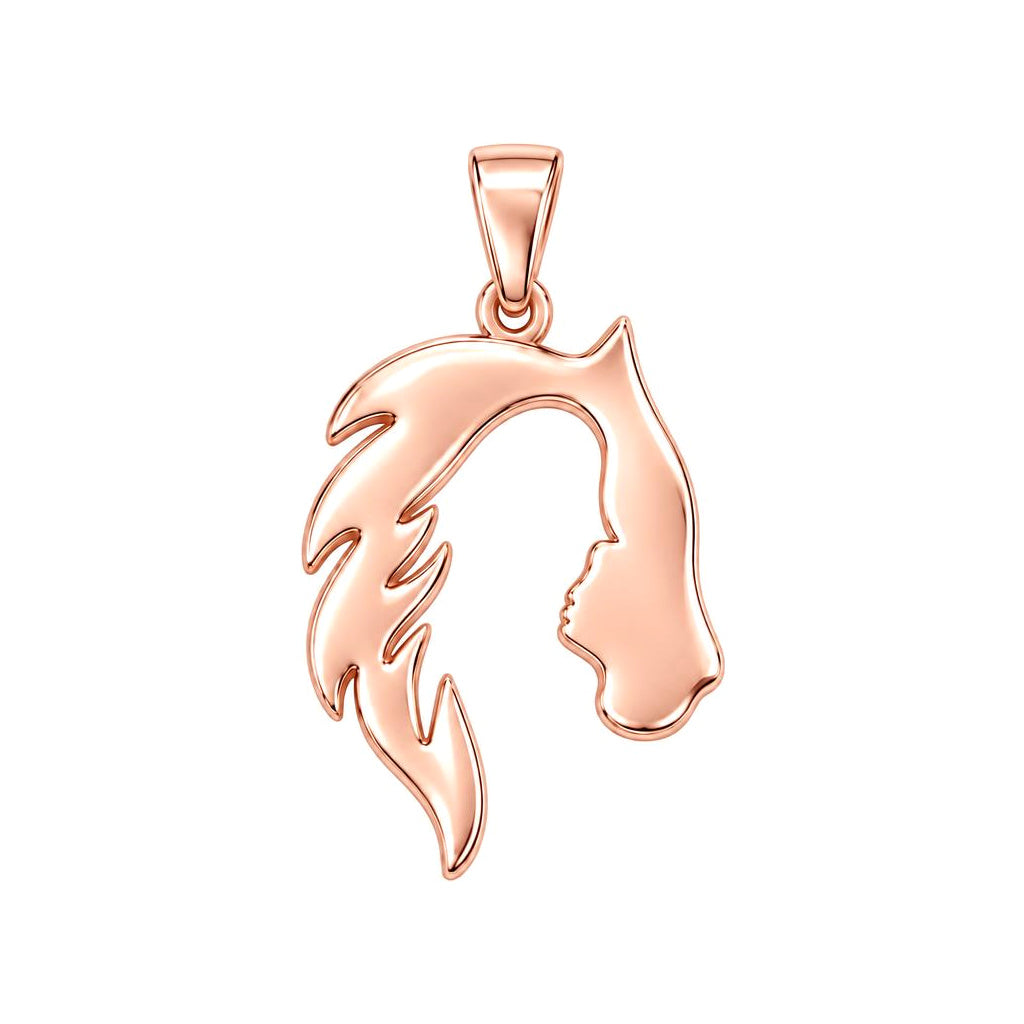 Shared Soul Horse Charm Bracelet – Personalized Horse Mom Gift – rose gold charm, front view