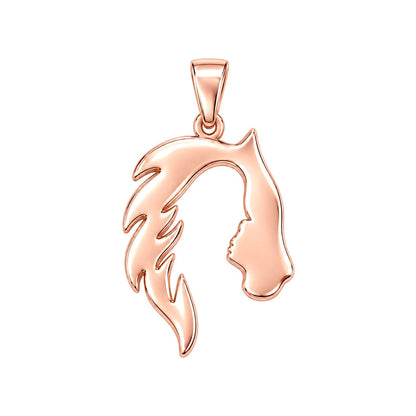 Shared Soul Horse Charm Bracelet – Personalized Horse Mom Gift – rose gold charm, front view