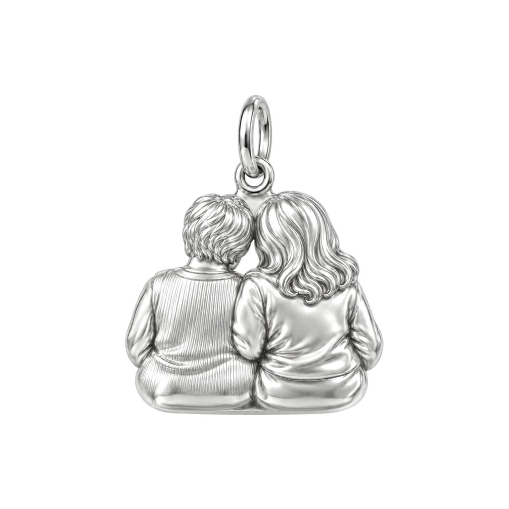 Shared Stories Photo Charm Bracelet – Personalized Mom Gift – back of the charm, engraving area