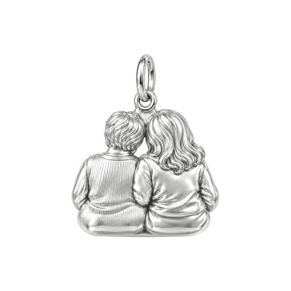 Shared Stories Photo Charm Bracelet – Personalized Mom Gift – back of the charm, engraving area