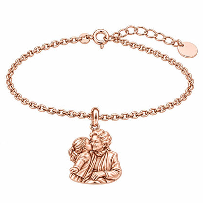 Shared Sweetness Photo Charm Bracelet Set – rose gold, front view