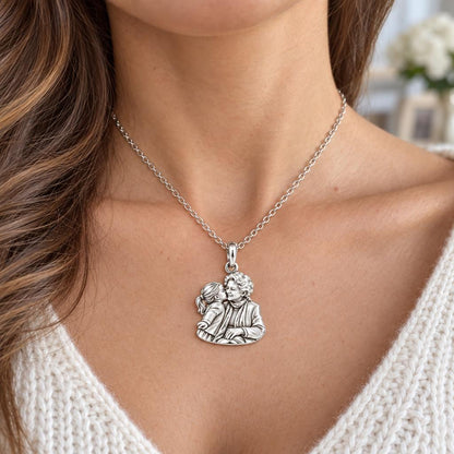 Shared Sweetness Photo Charm Necklace Set – worn / in use