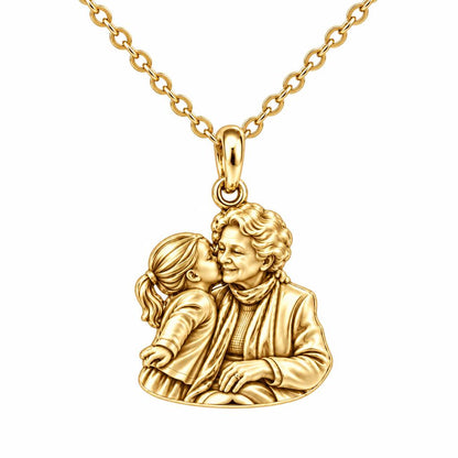 Shared Sweetness Photo Charm Necklace Set – 18K gold, front view