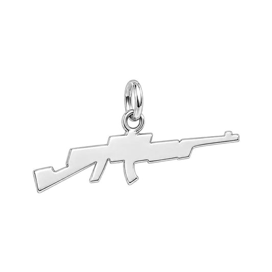 Sharpshooter Sniper Charm Bracelet – Personalized Veteran Gift – back of the charm, engraving area