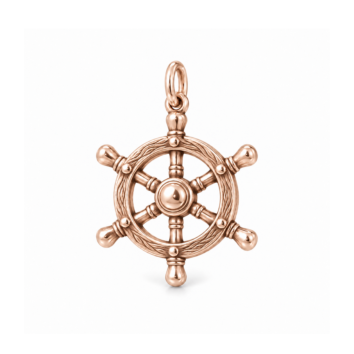 Ship's Wheel Charm — Rose Gold | charm-topics-remaining-444-2026-09-14 | topic-166