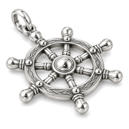 Ship's Wheel Charm — Silver Super Macro | charm-topics-remaining-444-2026-09-14 | topic-166