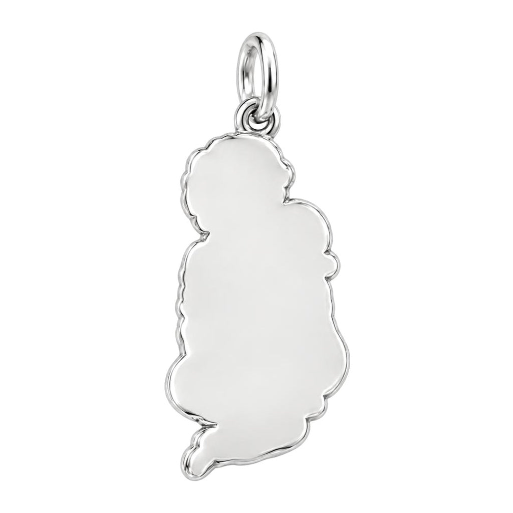 Siblings Forever Hug Keepsake Plaque – back of the charm, engraving area