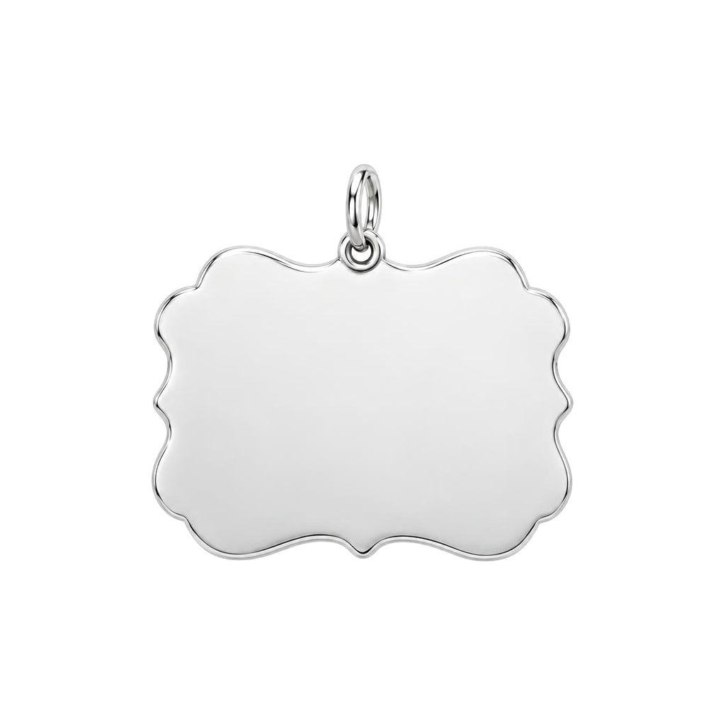 Siblings Never Apart Charm Bracelet – Personalized Sibling Gift – back of the charm, engraving area