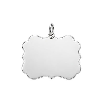 Siblings Never Apart Charm Bracelet – Personalized Sibling Gift – back of the charm, engraving area