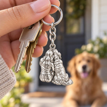 Side by Side Charm Keychain – worn / in use