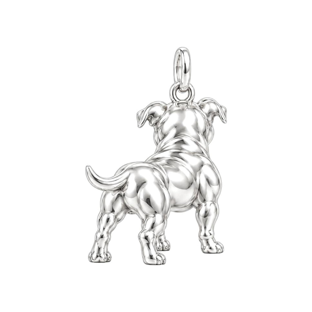 Signature Expression of Staffordshire Bull Terrier– Personalized Dog Mom Gift – back of the charm, engraving area