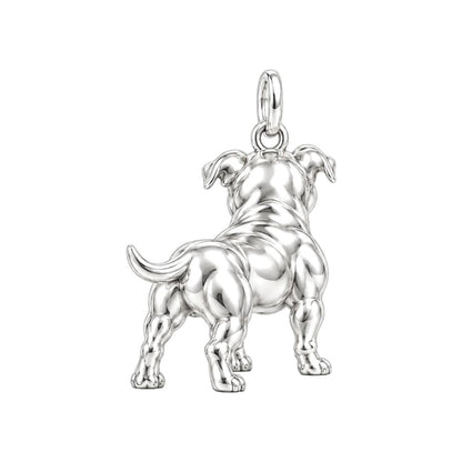 Signature Expression of Staffordshire Bull Terrier– Personalized Dog Mom Gift – back of the charm, engraving area