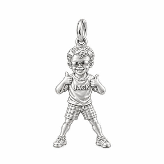 Little Hero Thumbs Up Charm Bracelet – Personalized Mom Gift