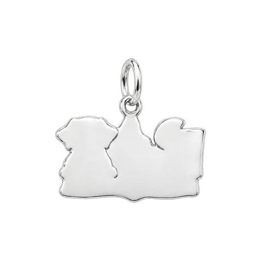 Simple Joys Pizza and Pet Charm Bracelet – Personalized Dog Mom Gift – back of the charm, engraving area