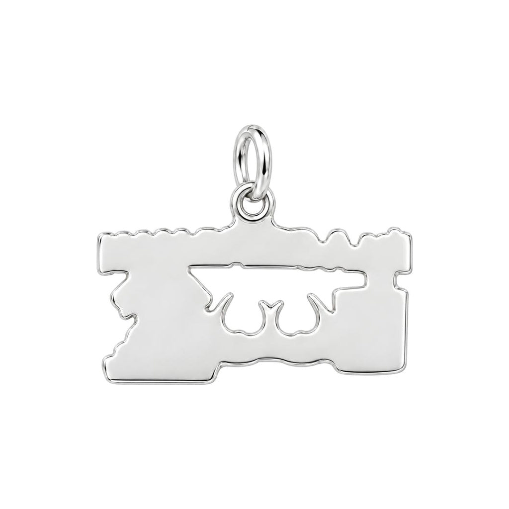 Simple Man Favorites Charm Bracelet – Personalized Man Gift – back of the charm, engraving area
