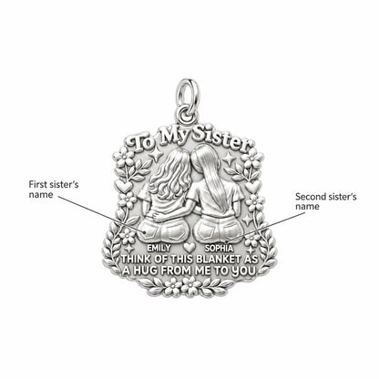 Sister Hug Blanket Charm Bracelet – Personalized Sister Gift – personalization guide