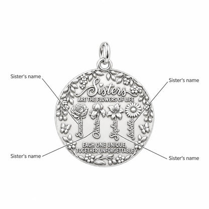 Sisters Are Flowers Charm Bracelet – Personalized Sister Gift – personalization guide