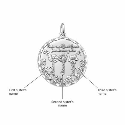 Sisters Garden Bloom Charm and Polyester Cord Bracelet Set – personalization guide