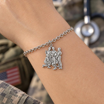 Sisters in Service Charm Bracelet Set – worn / in use