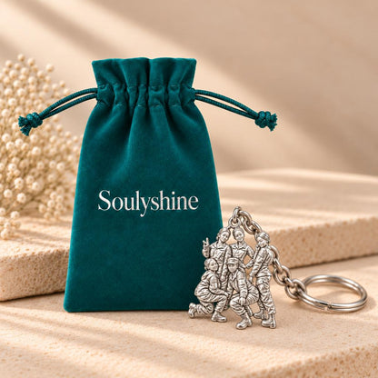 Sisters in Service Charm Keychain – Soulyshine velvet gift pouch