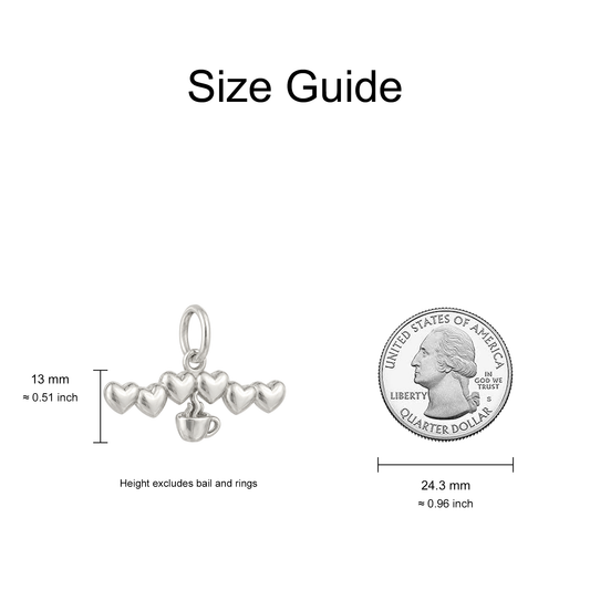 Six Linked Hearts Charm — Size Guide — 13 mm body excluding bail and rings — 50-works-silver-20260916-3