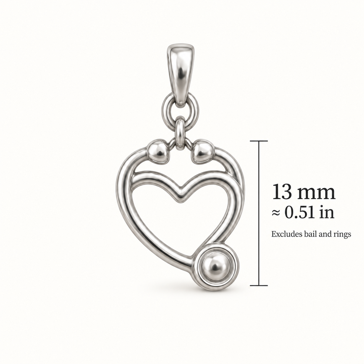Heartline Stethoscope Nurse Charm | size | 61d1774f5a32d9d09105cf0cd7803338f7eba8869cd9a6a2c96f8d740d0f7ff5