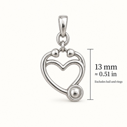 Heartline Stethoscope Nurse Charm | size | 61d1774f5a32d9d09105cf0cd7803338f7eba8869cd9a6a2c96f8d740d0f7ff5