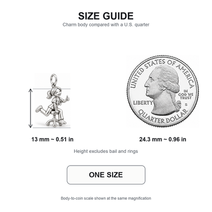 Nurse Rolling Stool Dangle Charm | 13 mm size guide | 3aa16d5fb0f215e114db911ca7c3800933b69c1e78c1ce3fff5938511b0938c3