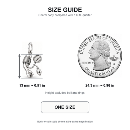 Nurse Blood Pressure Dangle Charm | 13 mm size guide | 5eea2b137d7222abc9bae7b514dba1a94e6041523568f5b4f6def47334872984