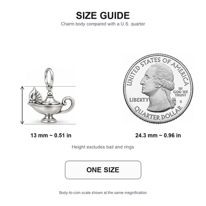 Nurse Nursing Lamp Dangle Charm | 13 mm size guide | 2cfb5918a6554cb0b21c61b92d506c443f33e3abeb816da91ad209317e5a0eaa