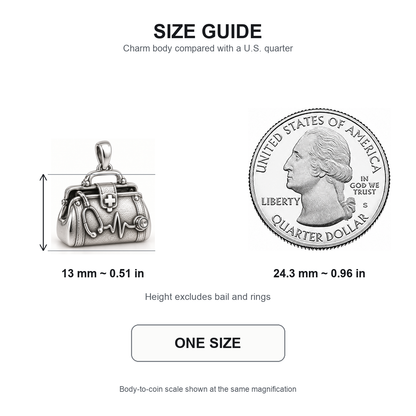 Nurse Medical Bag Charm | 13 mm size guide | 6c3e8e67370c619416b35b92456bfbc81ffcbbd182b333f76b4cbd52de3eb58b