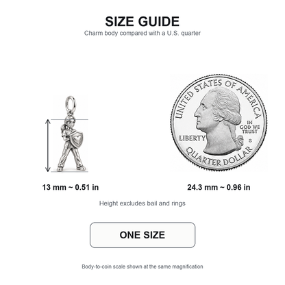 Nurse Frontline Shield Dangle Charm | 13 mm size guide | 4cac8416fb44cb3baf845209c82bab9712a943b6343851d5dfee28bdd627ca59
