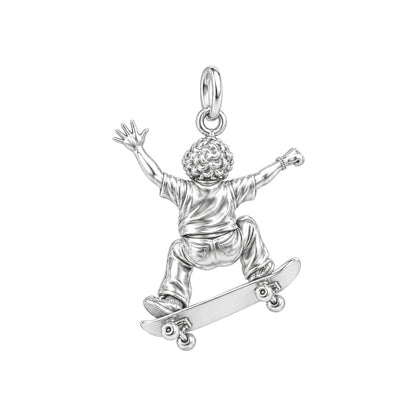 Skating Spirit Charm Bracelet – Personalized Nana Gift – back of the charm, engraving area