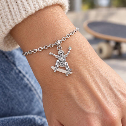 Skating Spirit Grandma Charm Bracelet Set – worn / in use