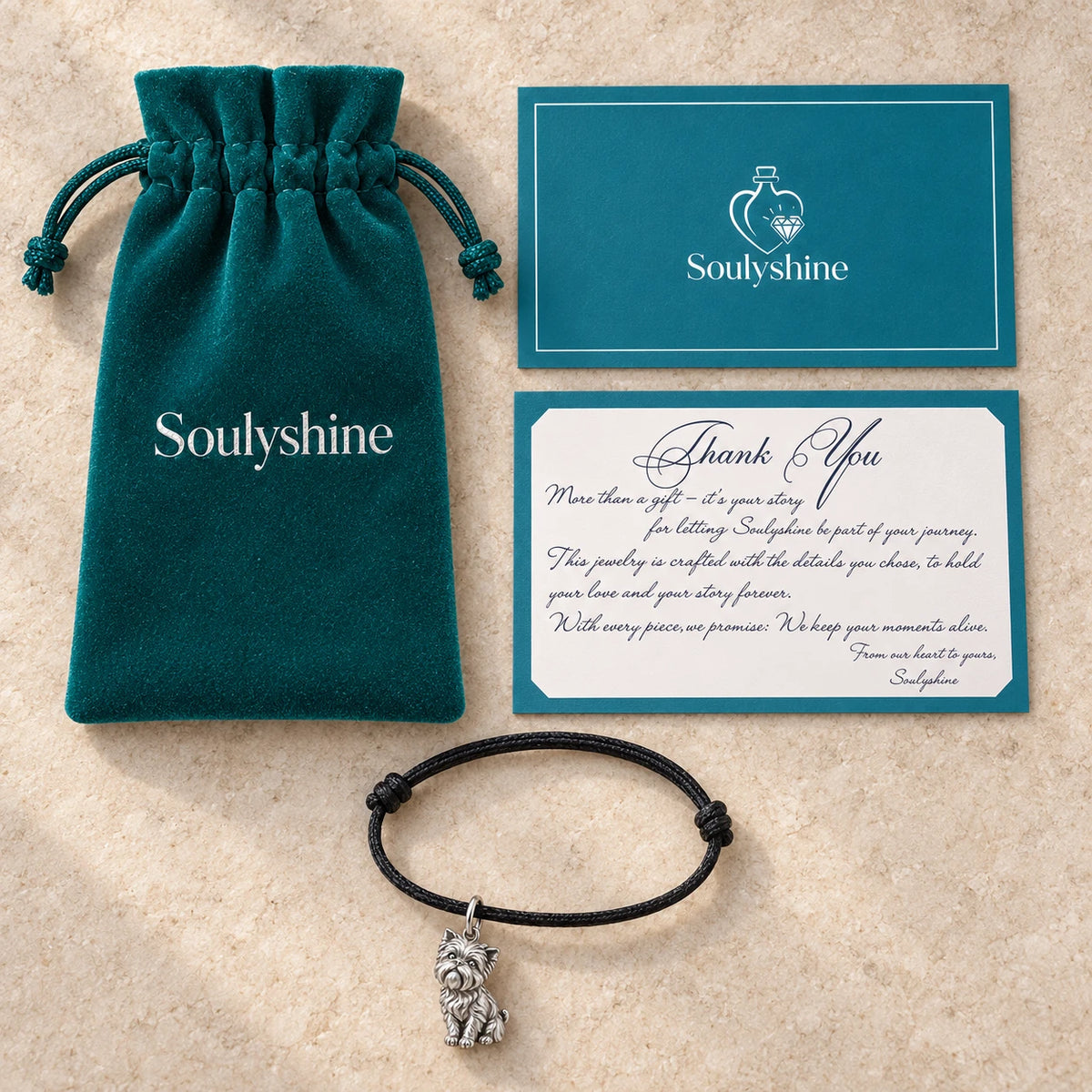 Skeptical Librarian Charm and Polyester Cord Bracelet Set