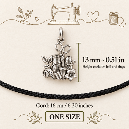 Sewing Friend Gift, Stitched With Love Charm Bracelet