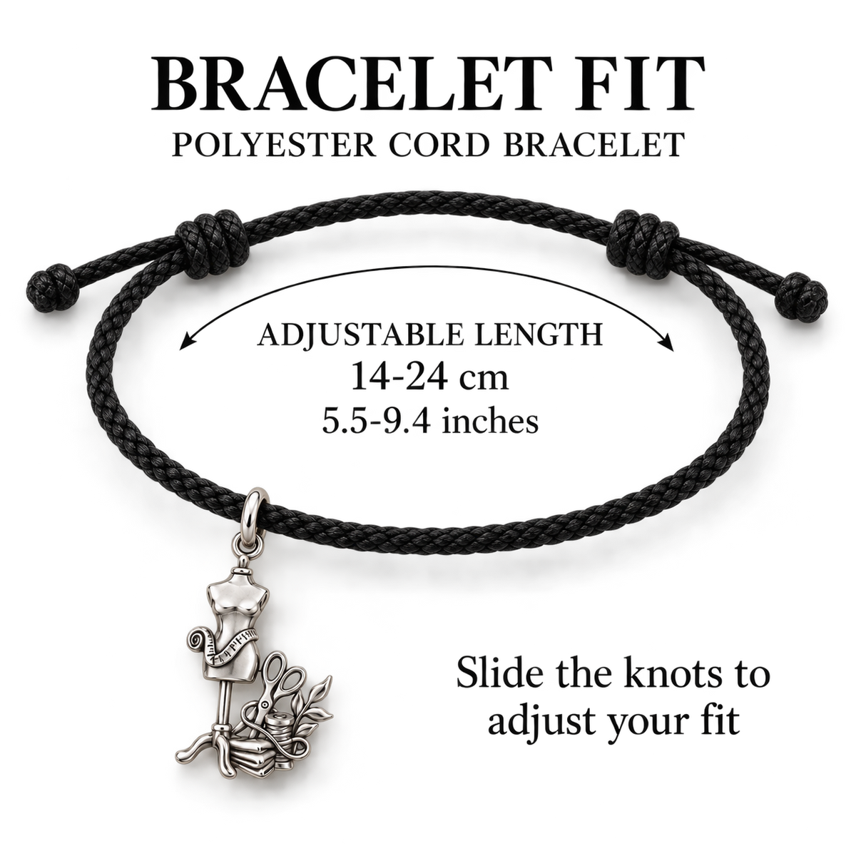 Seamstress Gift, Every Stitch Beautiful Charm Bracelet