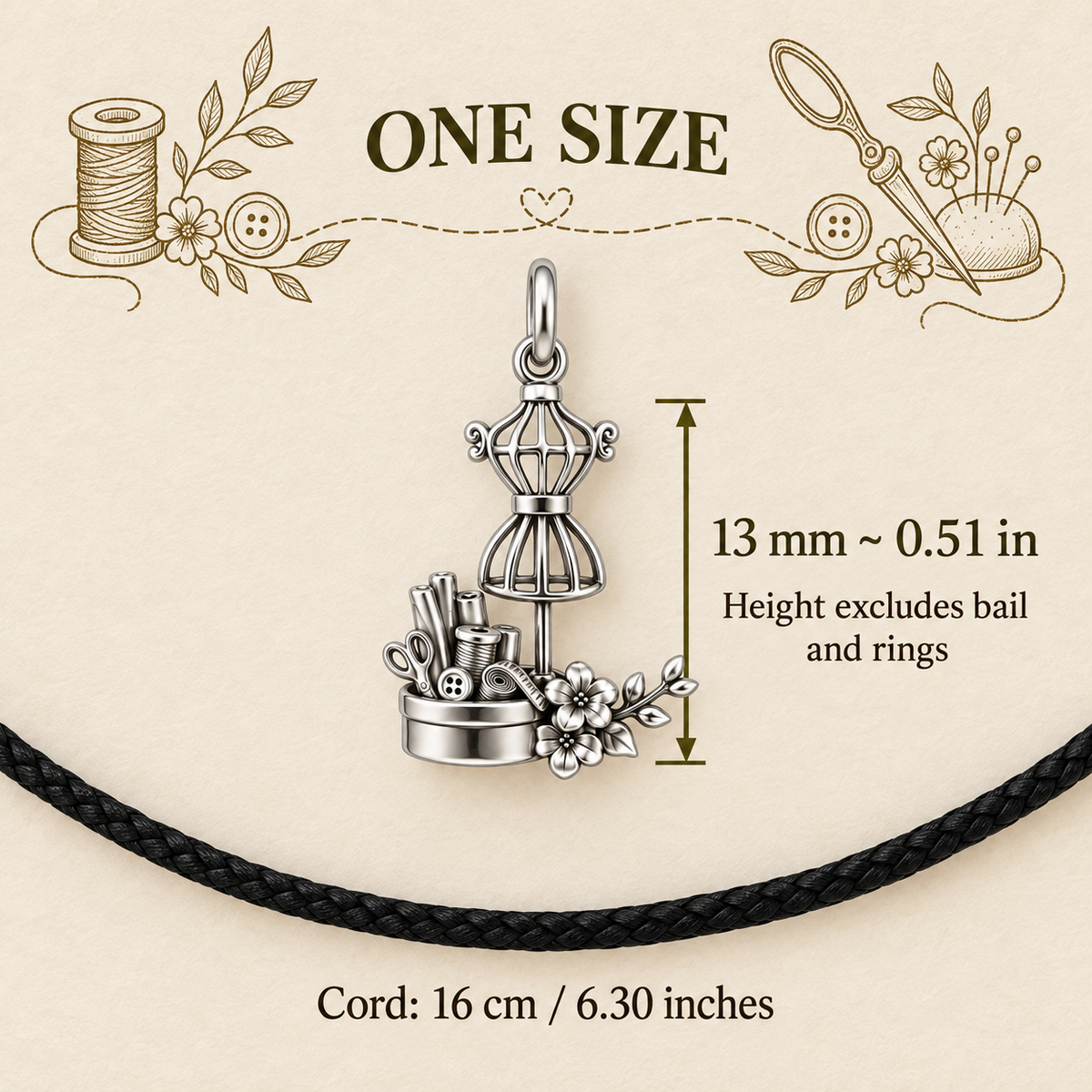 Sewing Creativity Gift, Every Piece Charm Bracelet