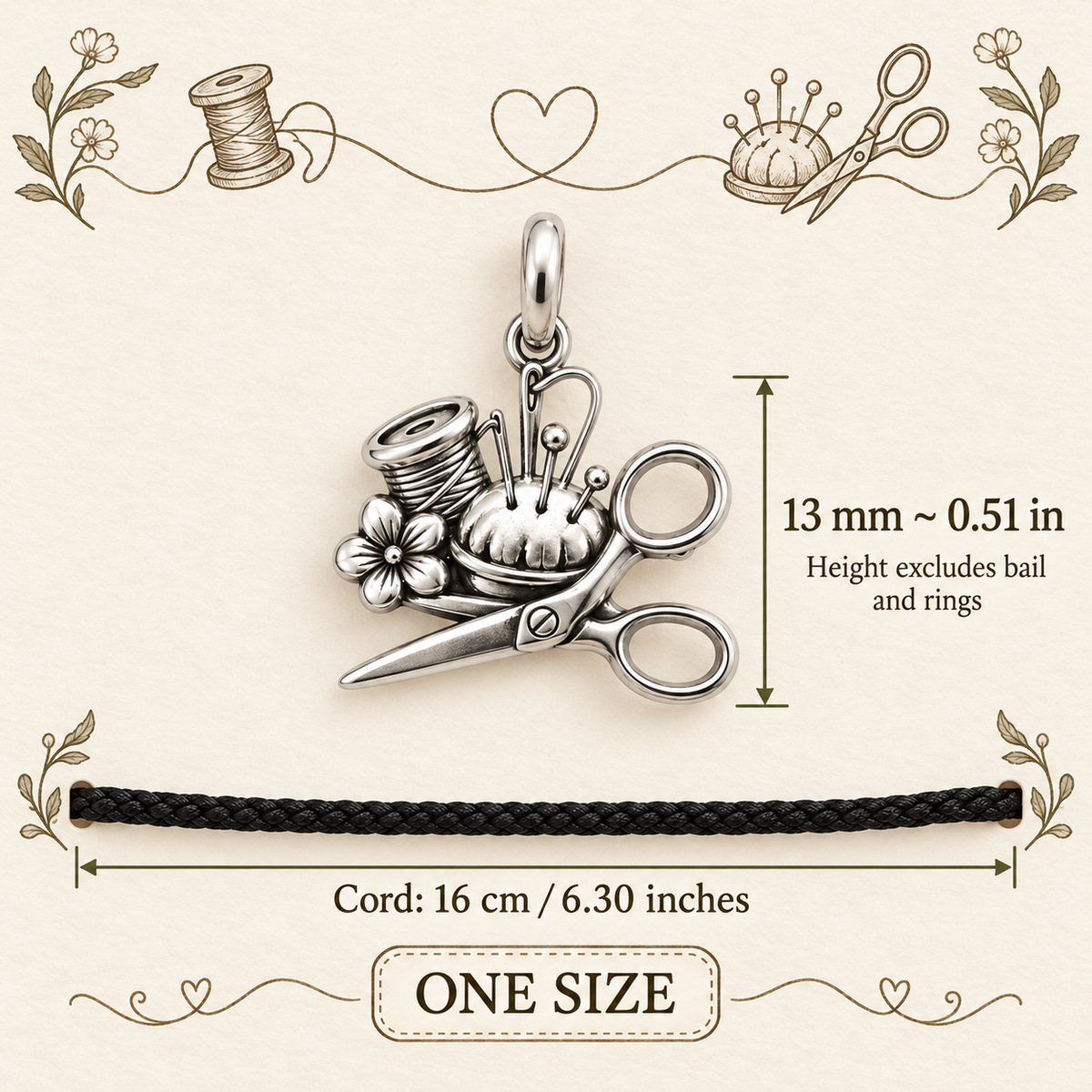 Sewing Friend Gift, Sweeter With You Charm Bracelet