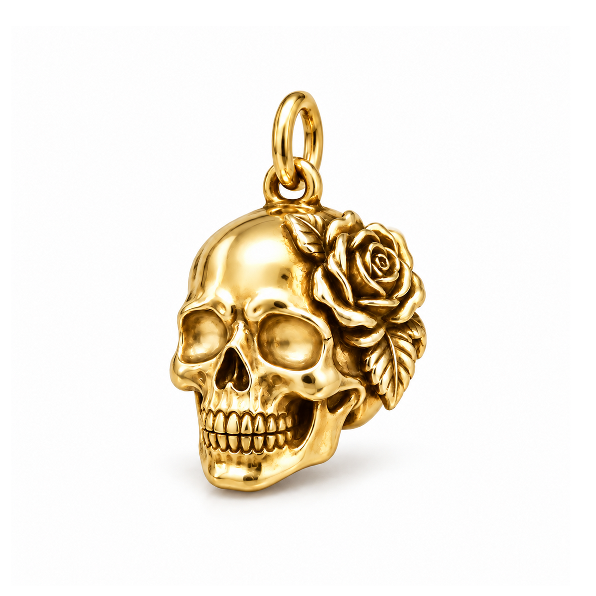 Skull & Rose Charm — Gold | charm-topics-remaining-444-2026-09-14 | topic-153