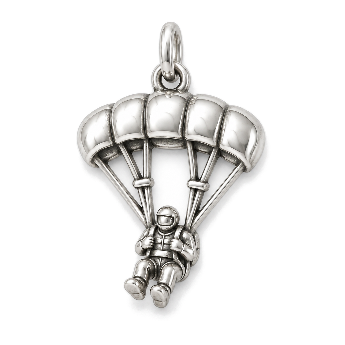 Skybound Parachute Charm — Silver Super Macro | charm-topics-remaining-444-2026-09-14 | topic-347
