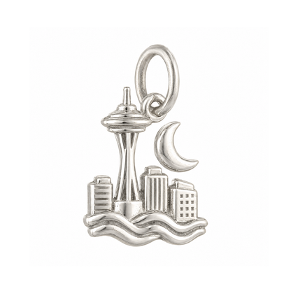 Skyline with Needle Tower Charm — Silver — 50-works-silver-20260916-127