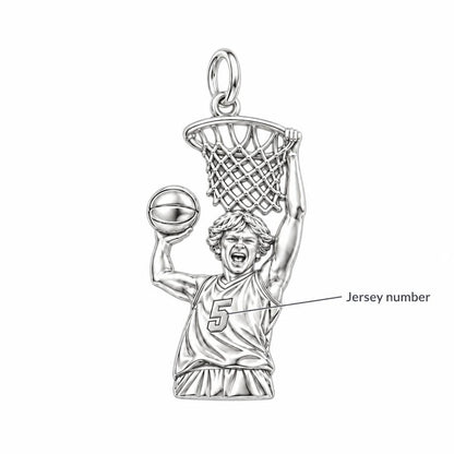 Slam Dunk Hero Charm Bracelet – Personalized Athlete Gift – personalization guide