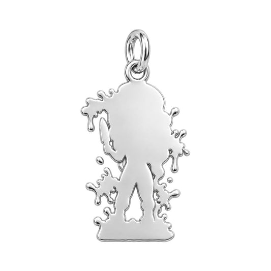 Slasher Queen Hair Artist Charm Bracelet – Personalized Hairstylist – back of the charm, engraving area