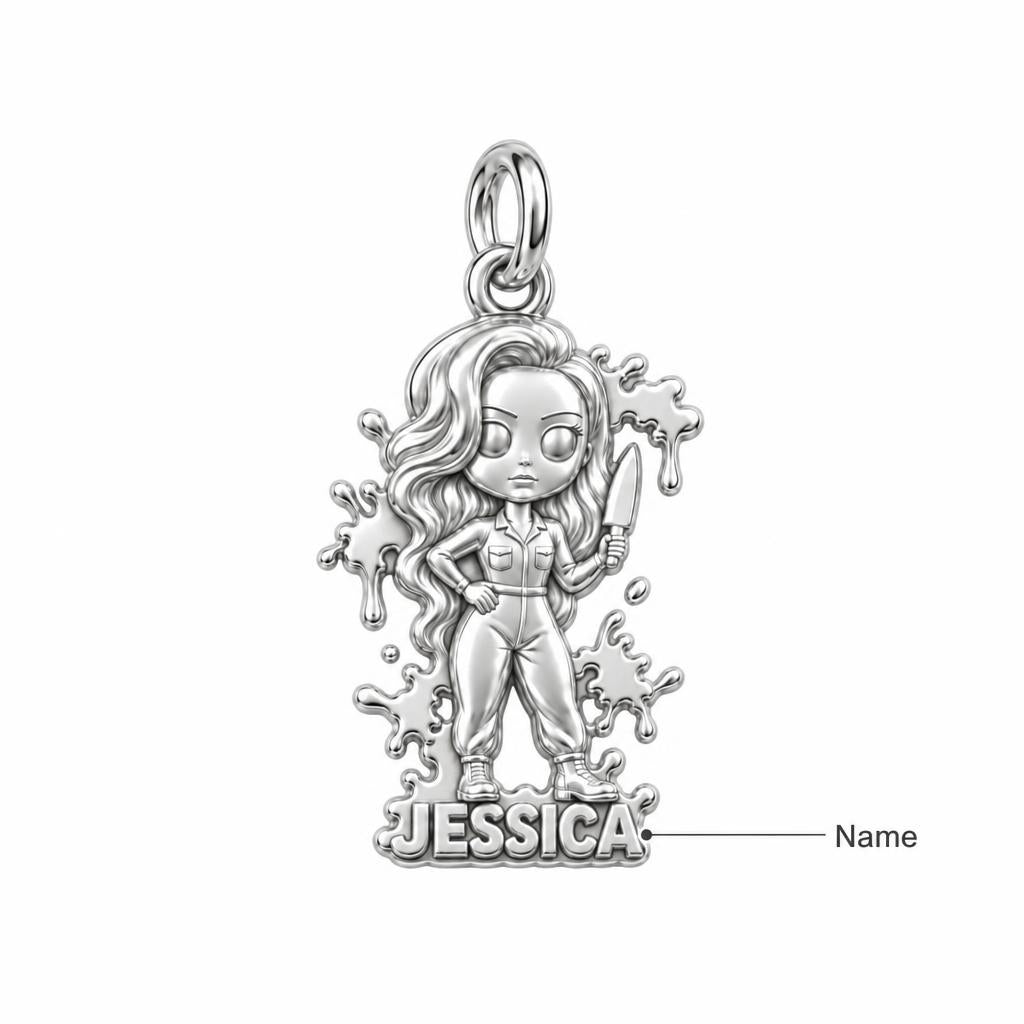 Slasher Queen Hair Artist Charm Bracelet – Personalized Hairstylist – personalization guide