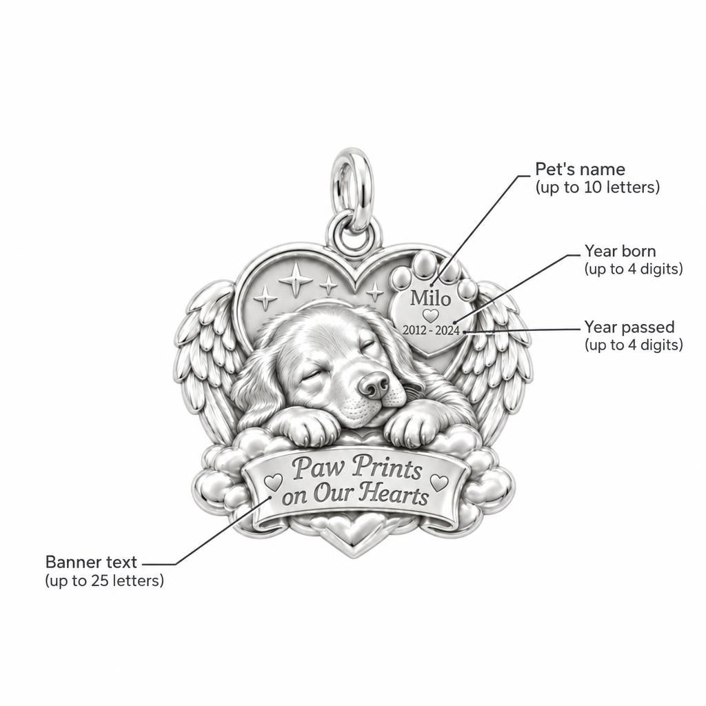 Sleeping Angel Charm Bracelet – Personalized Pet Memorial Gift – personalization guide
